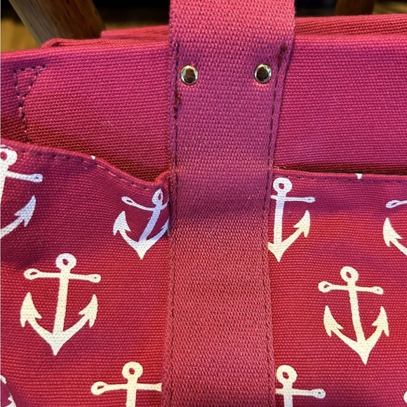 Tommy Hilfiger Vintage Pink Canvas Anchor Tote Bag EUC!! - Picture 3 of 16